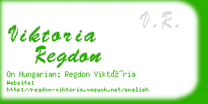 viktoria regdon business card